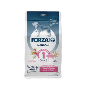 Forza10 Medium Diet with Pork & Potato - sausā barība suņiem 1,5kg